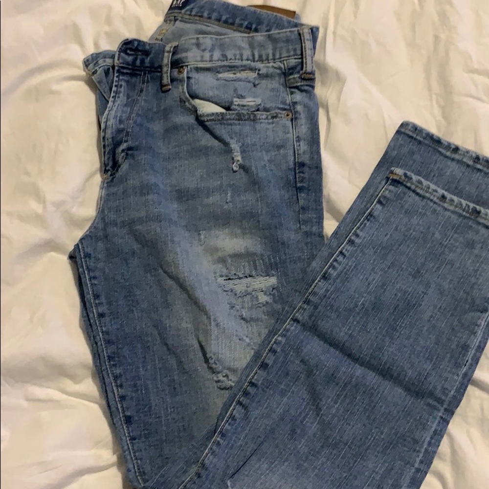 Distressed jeans